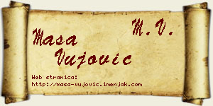Maša Vujović vizit kartica